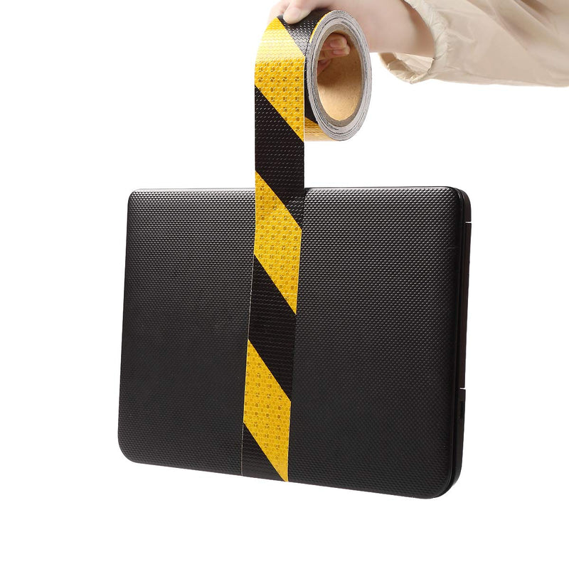 AISEY Reflective Safety Tape (Stripe Yellow/Black, 2" x30ft) 2"x30ft