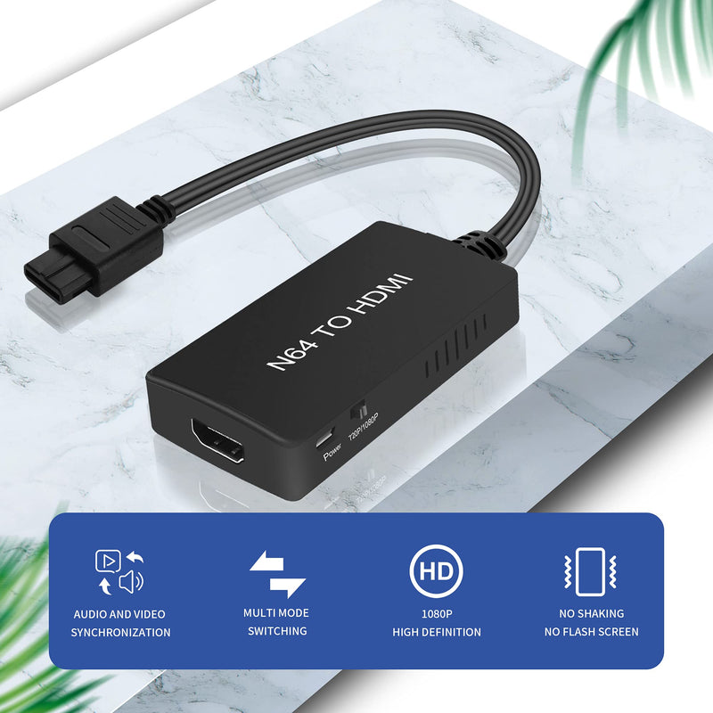 [Australia - AusPower] - N64 to HDMI Converter Adapter, Converter for N64 /Gamecube/Super NES Game Video Signal to HDMI Signal, Displayed on 1080p HD TV/Moniter. 