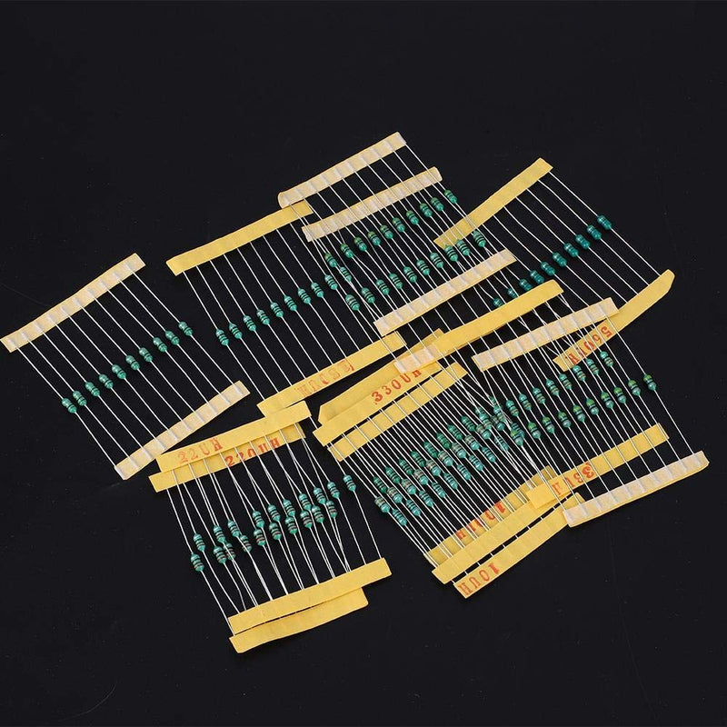 Walfront 120-Piece Inductor Set, Electric Inductor Ring, Inductor Pack 1/4 W Color Ring, 12 Varieties, 1UH ~ 1MH