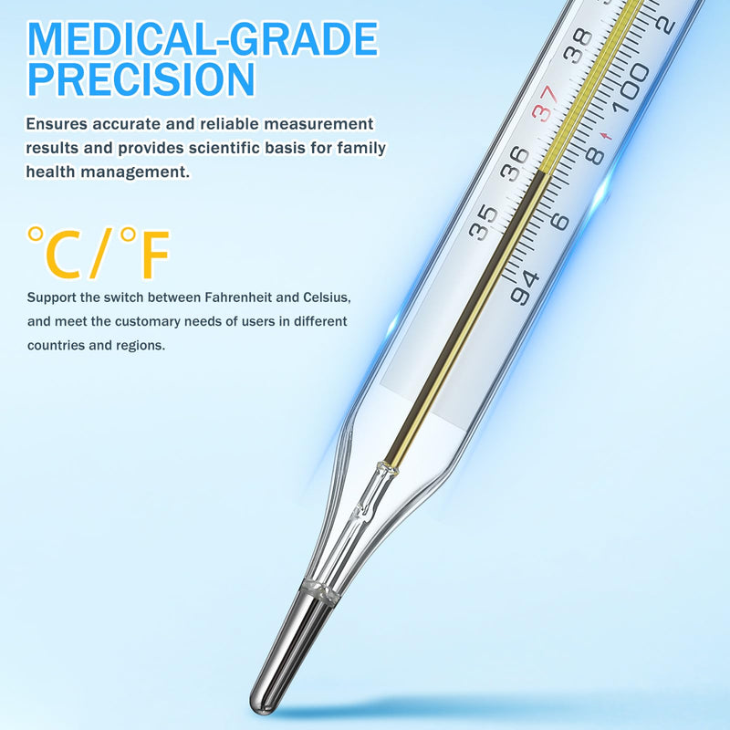 [Australia - AusPower] - Toyvian 5pcs General Use Temperature Testing Tools, Accurate Temperature Measurement for Adults Kids, Dual Scale 