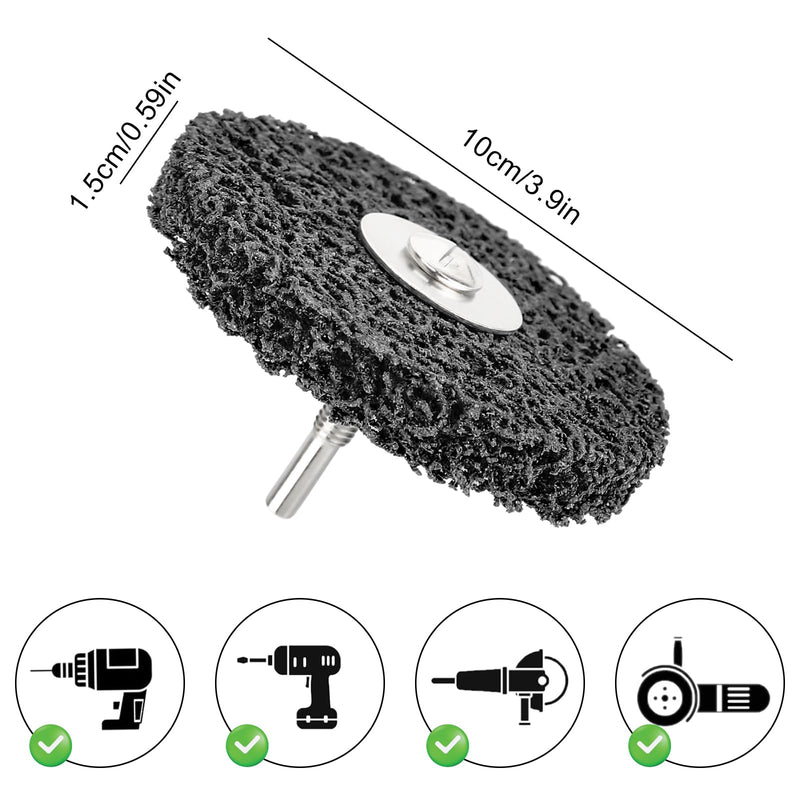 [Australia - AusPower] - CTDMJ CSD Disc, 100 mm, Pack of 5, CBS Sanding Disc, CBS Cleaning Disc, Coarse Cleaning Disc, Sanding Discs for Angle Grinders, Rust Welds, Oxidation Cleaning and Removing (Black) 