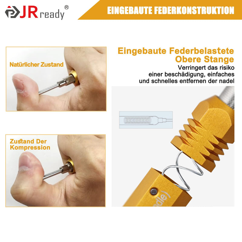 JRready DRK-HD10A Contact Removal Tool For Removing Harting HAN D/Han DD Series From 10A 16A Cold-Crimping Pins TE/WAIN Series 10A Terminals For Heavy Connector De-Pin Tool From Terminals DRK-HD10A-EU