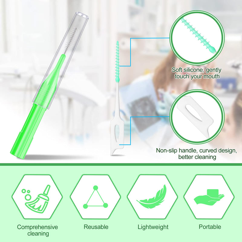 [Australia - AusPower] - 250 Pieces Braces Flossers Interdental Brush for Cleaner Tooth Toothpick Dental Teeth Flossing Head Oral Dental Hygiene Cleaning Tool Soft Dental Picks Refill Toothpick Cleaners (Bright Color) Bright Color 
