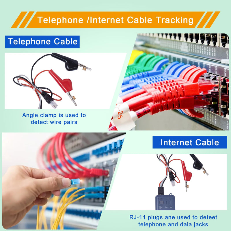 [Australia - AusPower] - Pro3000 Tone Generator and Probe Kit,Handheld Telephone Line Circuit Finder Audio Generator,Wire Toner and Probe Kit for Identifying and Tracing 