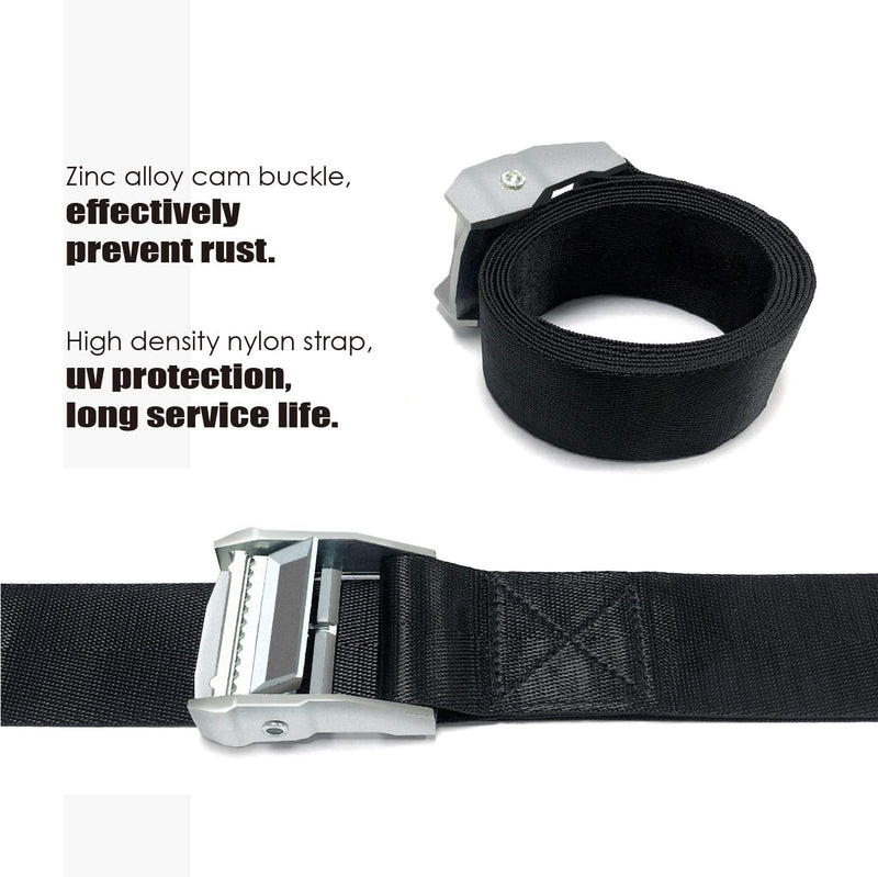 [Australia - AusPower] - Safety Tie Down Kit, Large Hold Down Strap, Suitable for Battery, Cooler and Fuel Tank, Effectively Prevent Equipment from Slipping (2 Pack) 2 