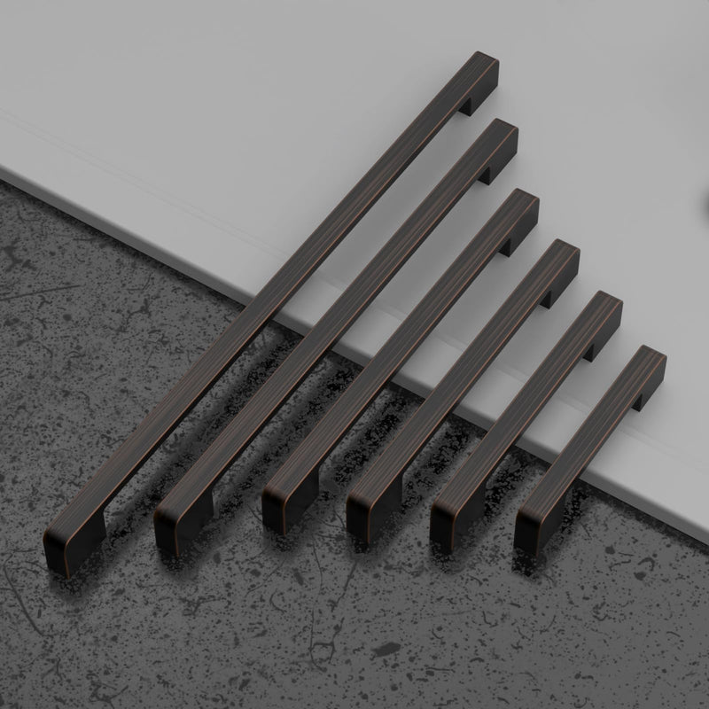 Amerdeco 10 Pack Oil Rubbed Bronze Cabinet Pulls 3.75 Inch(96MM) Hole Centers Kitchen Cabinet Handles Cabinet Hardware Cupboard Handles Drawer Pulls ZH0062 3.75"/96MM Hole Center