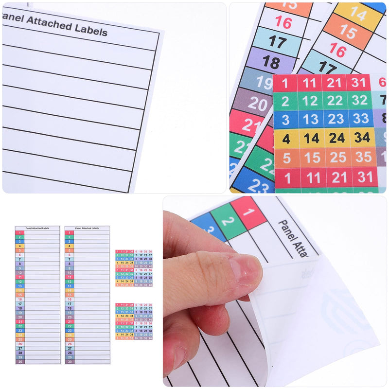 Waterproof Electrical Box Labels Stickers, 8 Sheets (4 Large + 4 Small), Self-Adhesive Breaker Panel Identification for Outdoor and Indoor Electrical Control Panels