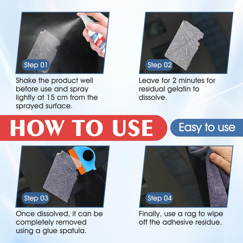 Sticker Remover, Adhesive Remover, Extra Strong, Quick Dissolvable, 120 ml | Label remover, label remover spray, adhesive residue remover, window frame, labels effectively removes surfaces a