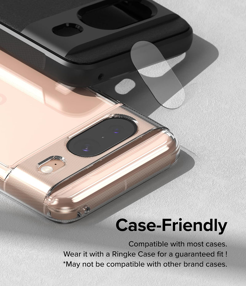 [Australia - AusPower] - Ringke Camera Glass [Multi-Layer Protection] Compatible with Google Pixel 8 Camera Lens Protector, Tempered Glass Cover - 3 Pack 