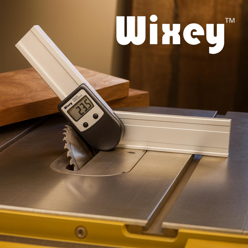 [Australia - AusPower] - Wixey 8'' Digital Protractor – Durable Angle Measuring Tool w/Magnetic Edges for Table Saws – Accurate, Precise Digital Angle Finder for Woodworking & Construction 