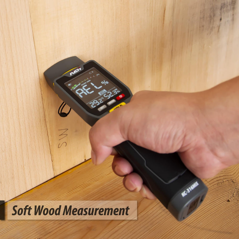 [Australia - AusPower] - NDI 7 in 1 Pin-Type and Non-invasive Moisture Meter Scanner for Dry Wall/Cement Board/Soft Wood/Hard Wood upto 3/4 Inch Depth 