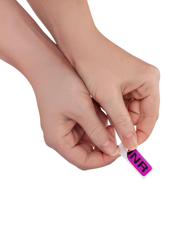 [Australia - AusPower] - Carstens Medical Stickers – DNR Alert and Instruction Labels for Medical Charts, Purple and Black, Roll of 100 Patient Chart Labels, W1.5" x H.75" 