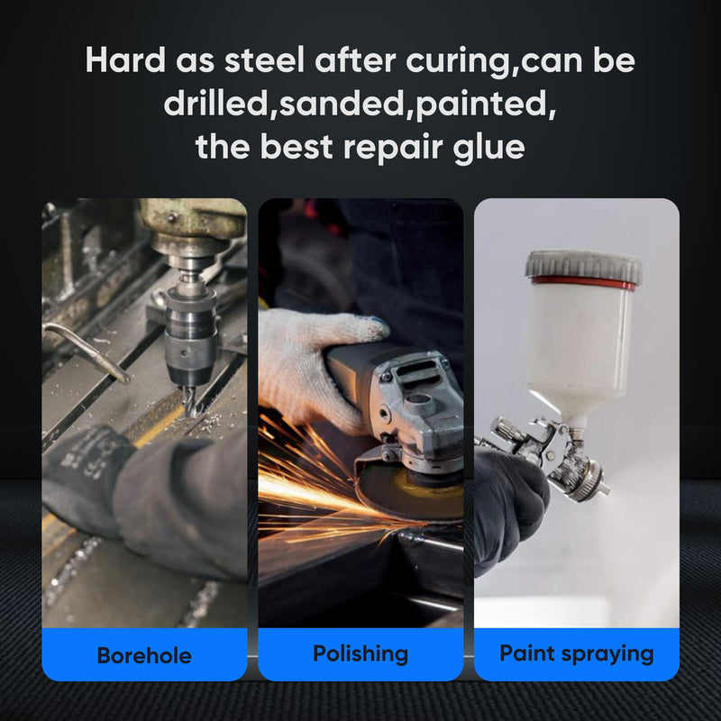 [Australia - AusPower] - 1.76 oz Metal Glue, 2 Part Liquid Metal Welding Heavy Duty Epoxy Glue, Marine Filler Repair Putty, High Temperature Resistant Heavy Duty Ab Glue (3Pcs) epoxy glue 3PCS 