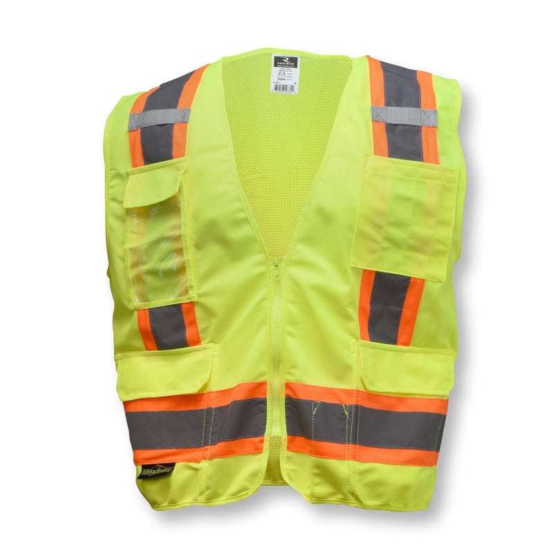 Radians SV6G5X Two Tone Surveyor Class 2 Safety Vest, 5X-Large, Green Safety Green