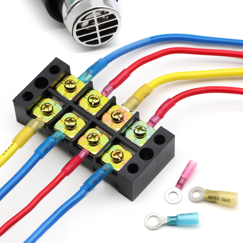 [Australia - AusPower] - 260Pcs Heat Shrink Wire Connectors Kit - Marine Automotive Electrical Connectors - Crimp Terminal Set for Electrical Wiring - Waterproof Fork Spade Ring Butt Connector Assortment 260 