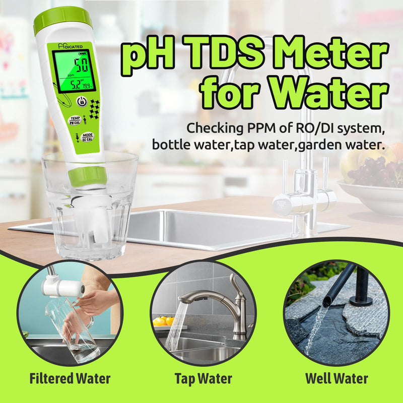 [Australia - AusPower] - Salt Tester pH Meter for Aquarium Fish Tank Koi Pond Simultaneous Screen Salinity Meter for Saltwater Pool Hot Tub EC Tester for Hydroponics TDS Meter for Drinking Water White 