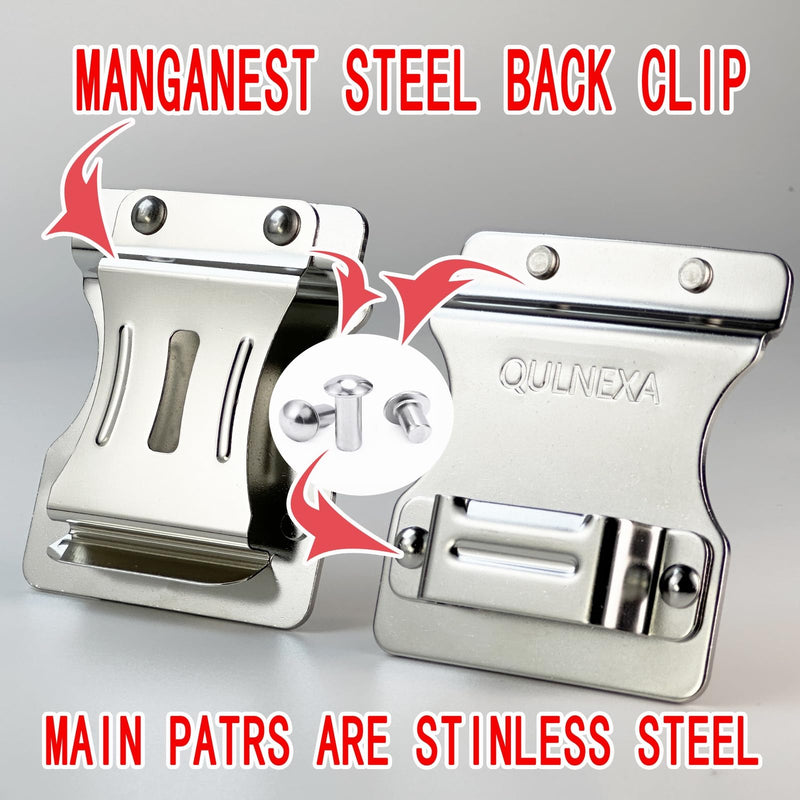 Tape Measure Holder for Belt, Leather Tape Tool Measure Holster, Occidental Leather Measure Belt Clip Tape Hoster-Silver