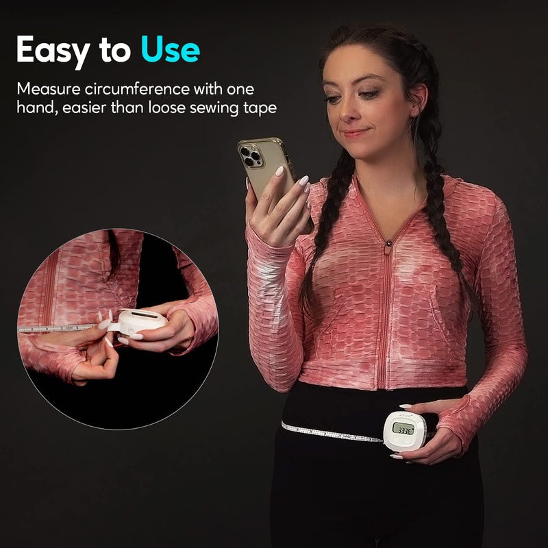 [Australia - AusPower] - arboleaf Digital Body Measuring Tape, 60in Body Tape Measure, Bluetooth Measuring Tape for Body Measurements, Body Fat Measurement Device for Weight Loss, Locking, Retractable 