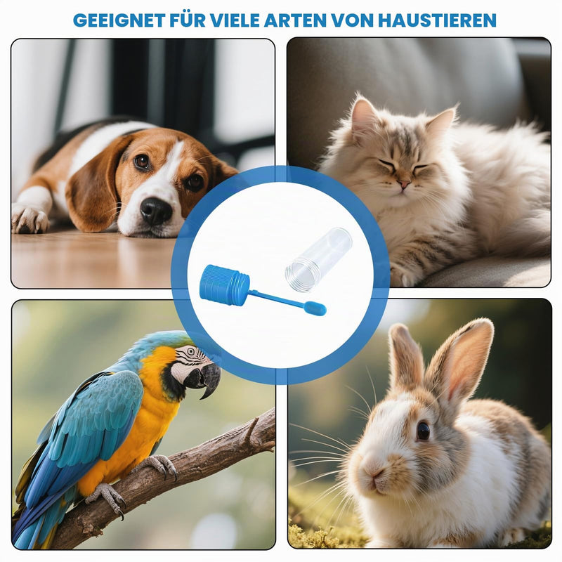 20 Bottles Chair Sample Tube, Dog and Cat Fecal Sample Tube, Test Tube, Chair Sample Collector, Pet with Spoon Waste Tube, Dog, 15 ml (2.3 x 8.1 x 2.1 cm)