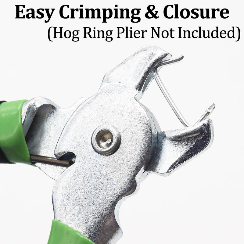 [Australia - AusPower] - 4 Sizes Galvanized Hog Ring Kit, 1" 3/4" 1/2" 3/8" Hog Rings for Auto Upholstery, Furniture Upholstery, Fencing, etc. (520 Count-13.4oz) 