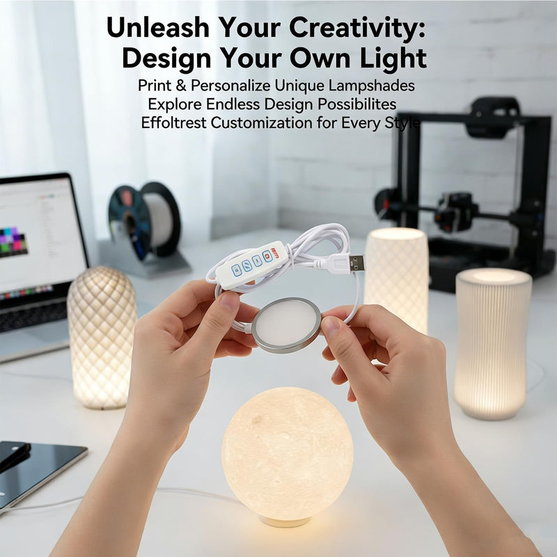 [Australia - AusPower] - 5PCS LED Lamp Kit 001 Three Colors for Bambu Lab H2D/X1/P1P/A1 mini Makerworld for anycubic Makeronline 3D Printer Light DIY Hardware Model Spare Parts 5V USB Powered, 3000K Warm Light 5 