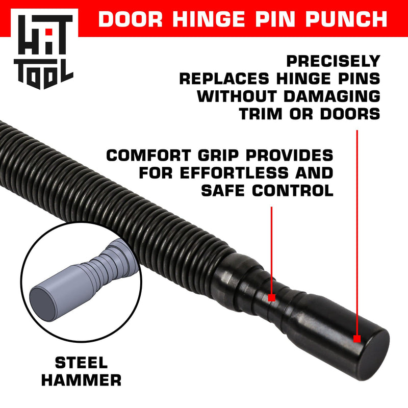[Australia - AusPower] - Door Hinge Pin Removal Tool – Spring Driven Door Hinge Pin Remover and Steel Faced Hammer Punch Set 