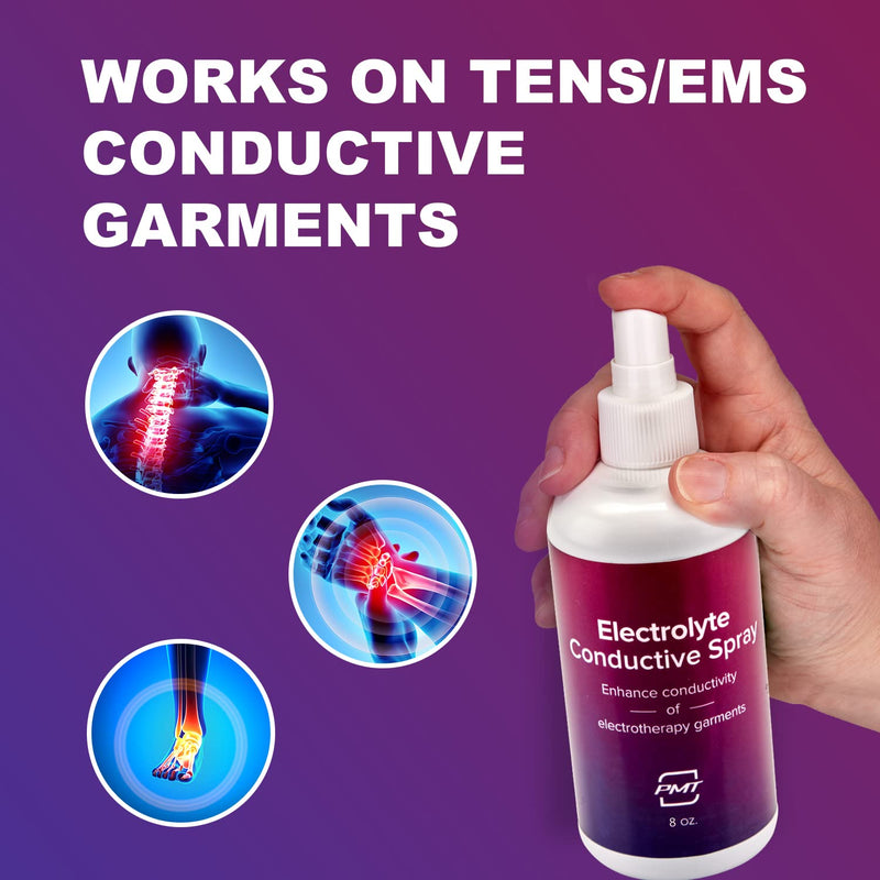 [Australia - AusPower] - Electrolyte Conductive Spray by PMT. Electrotherapy conductive spray for use with conductive TENS/EMS garments… (8oz Menthol-Free) 8 Ounce Menthol-Free 