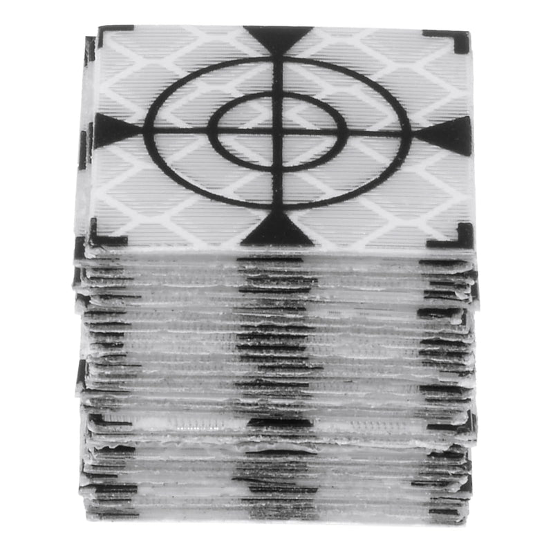 HARFINGTON 30pcs Survey Reflector Sheets 20x20mm Self-Adhesive Reflective Tape Survey Target Mark for Total Stations, Silver Tone