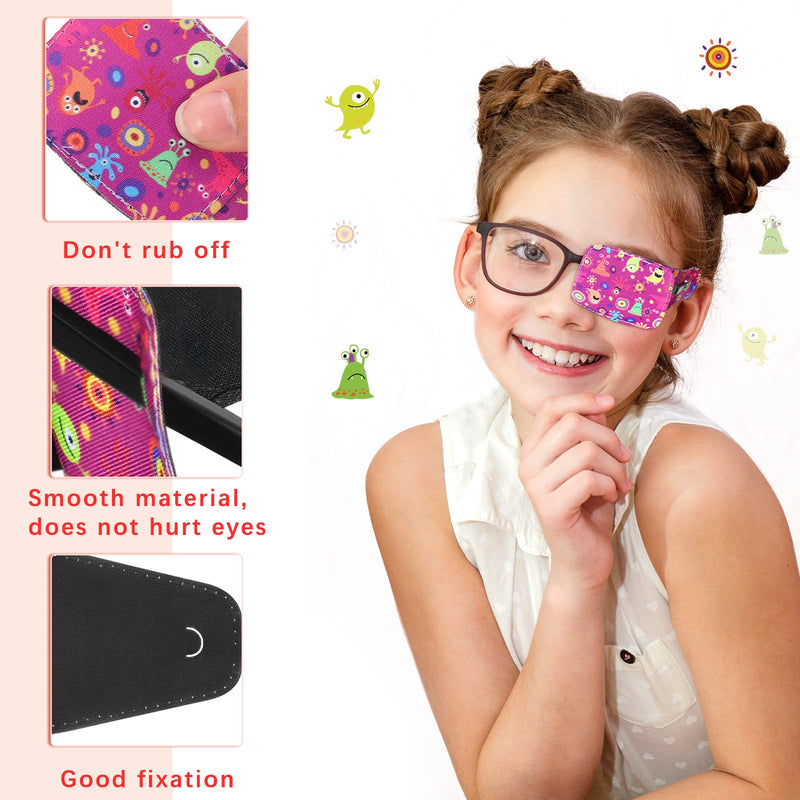 [Australia - AusPower] - 8 Pcs Eye Patches for Kids, Eyepatch for Glasses to Cover Either Eye Cartoon Eye Patching Fabric Patch for Kids Boys Girls(Cute Style) Cute Style 