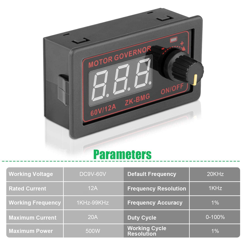 [Australia - AusPower] - DC Motor Speed Controller PWM Speed Controller DC 12V 24V 60V 500W Electric Motor Speed Control Regulator Power Wheels Speed Controller with PWM Signal Generator Driver Module 