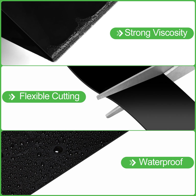 ToLanbbt Pond Liner Seam Tape, 4" x 59" Single Sided Peel and Stick Seam Tape Self Adhesive Seaming Kit Butyl Rubber Pond Liner Repair Patch Kit Waterproof for EPDM Roof Garden Cover Patch Repair 4 IN x 4.92FT -Single Sided Seam Tape