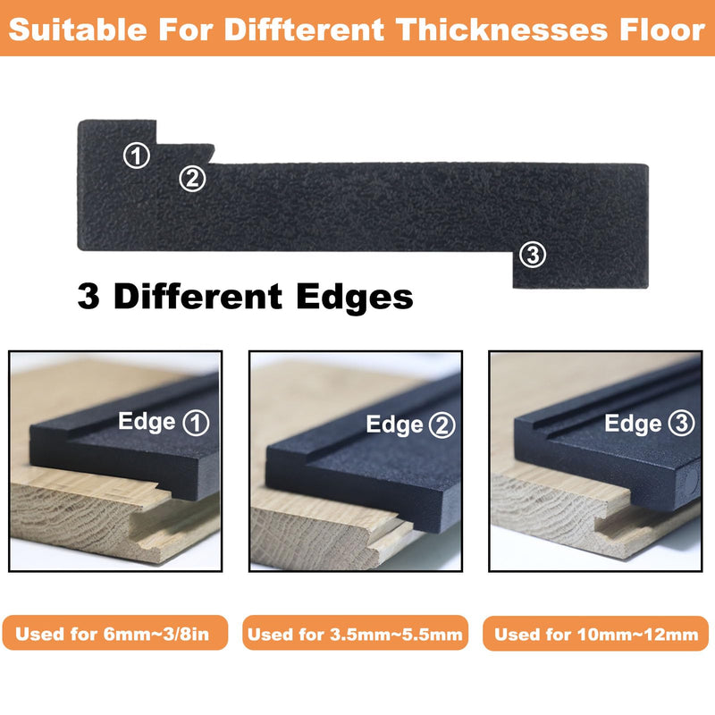 [Australia - AusPower] - Tapping Block Wood Flooring Tool, Universal Tapping Block with 3 Different Edges, Essential Tool for Vinyl Plank & Laminate Flooring Installation 