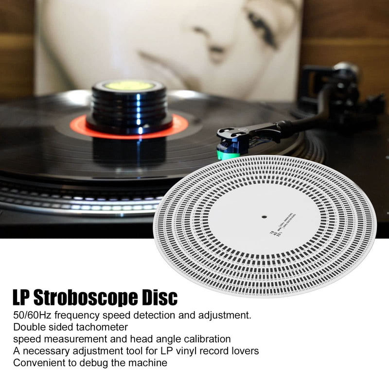 [Australia - AusPower] - Turntable Strobe Disc, Stroboscope Disc Mat Rotational Speed Detection Turntables Calibration Disc for Record Player 