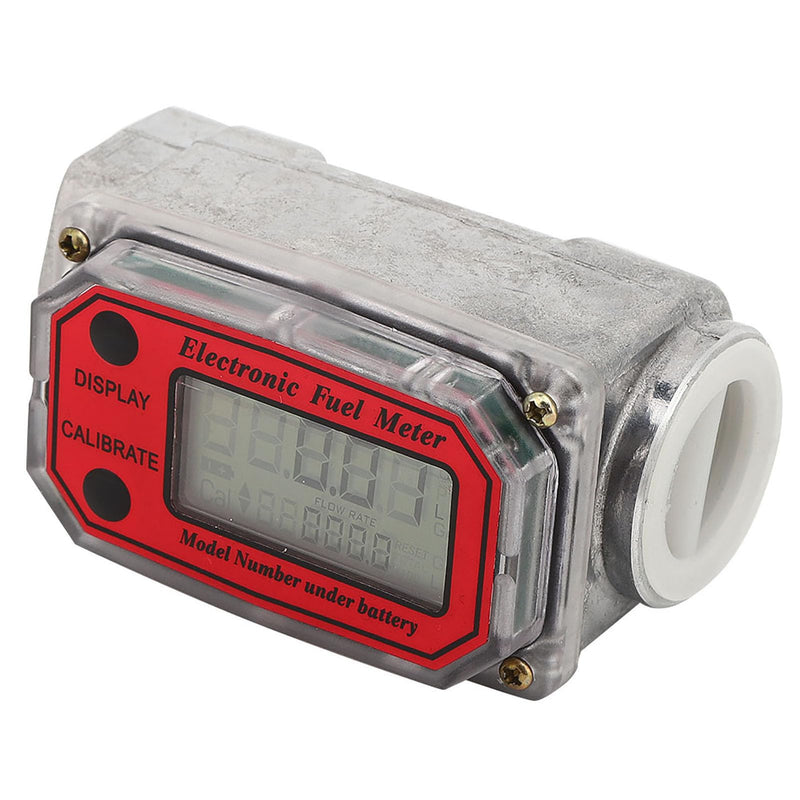 Fuel Flow Meter, Mini Digital Turbine Flowmeter, Diesel Fuel Flow Meter, 10-200L, 1 Inch NPT Flowmeter