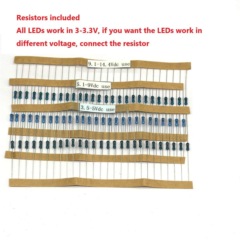 [Australia - AusPower] - 130pcs Wired 0603-Mix LED Set (9) Mix 5 Colors 130pcs 