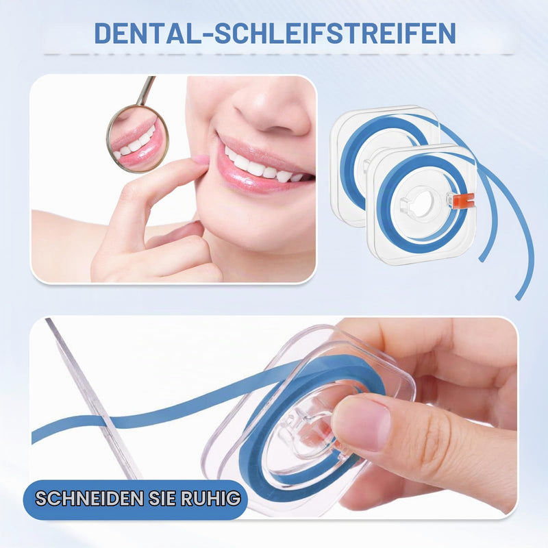 2 Rolls of Tooth Sandpaper, Tooth Sandpaper for Spaces, Tooth Polishing Strips, Deep Cleaning of Teeth, Lightweight and Portable, Show Confidence Smile, for Your Oral Health Protection