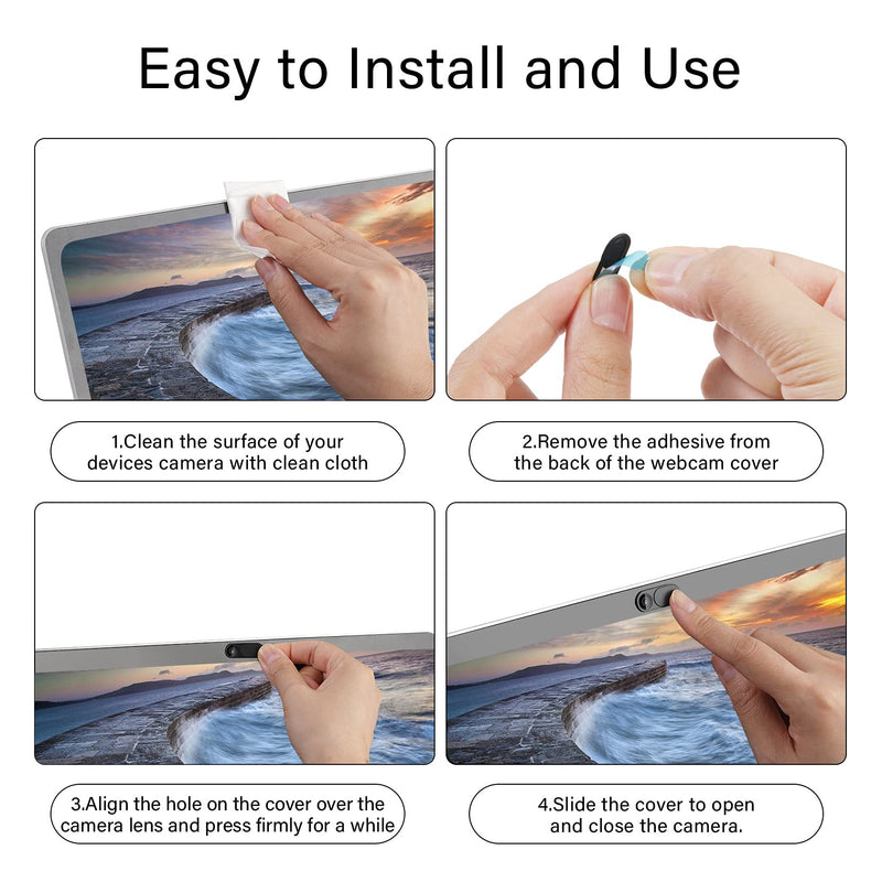 [Australia - AusPower] - Laptop Camera Cover Slide, 12 Pack Webcam Cover, Phone Camera Cover, Ultra-Thin Computer Camera Cover Slide - Fits Most Laptop, Desktop, PC, Tablet, Smartphone to Protect Your Privacy and Security 