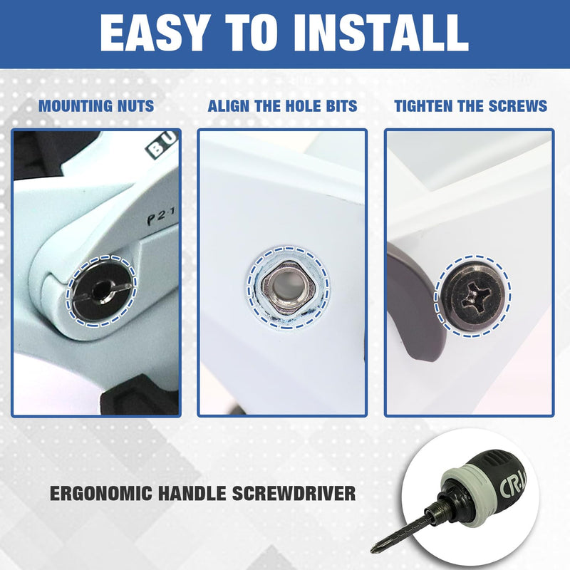 [Australia - AusPower] - Snowboard Binding Backplate Screws Replacement Set Compatible with S-TEPONE High-Performance Fastener Screws- Includes Ergonomic Handle Screwdriver 