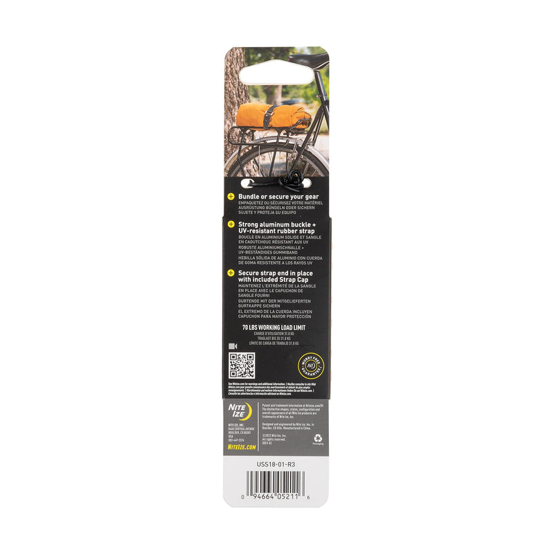 [Australia - AusPower] - Nite Ize, Inc. USS18-01-R3 Nite Ize GearPro Secure Tarps, Hoses, Skis, Lumber, 70 lb. Load Limit, Black Utility Strap 18" 