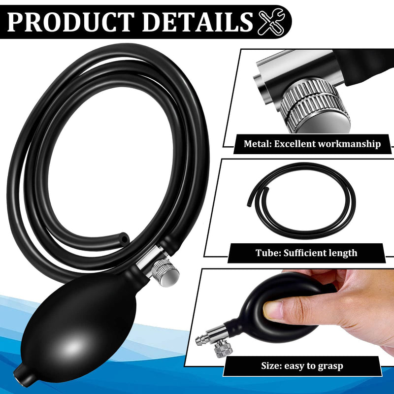 [Australia - AusPower] - 2 Set Blood Pressure Bulb Pump Replacement Rubber Inflation Bulb Adjustable Blood Pressure Pump Blood Pressure Monitor Manual Pump Blood Pressure Hand Pump with Tubing Air Valve for Sphygmomanometer 2 