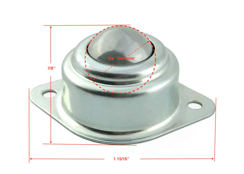 [Australia - AusPower] - TruePower 10-9111 6Pk 5/8" Roller Ball Transfer Bearings, 330 Lbs Total Load Capacity, Set of 6 6 pack 