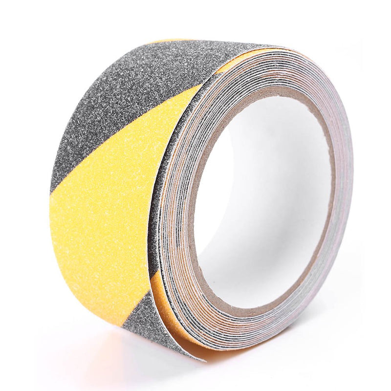 2" 16.4Ft Yellow & Black Floor Safety Non Skid Safety Tape Anti Slip Adhesive, Indoor or Outdoor Applicable, High Traction High Grip