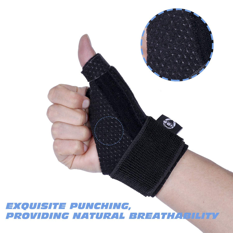[Australia - AusPower] - Dr.Welland Reversible Thumb & Wrist Stabilizer splint for BlackBerry Thumb, Trigger Finger, Pain Relief, Arthritis, Tendonitis, Sprained and Carpal Tunnel Supporting, Lightweight and Breathable S/M 