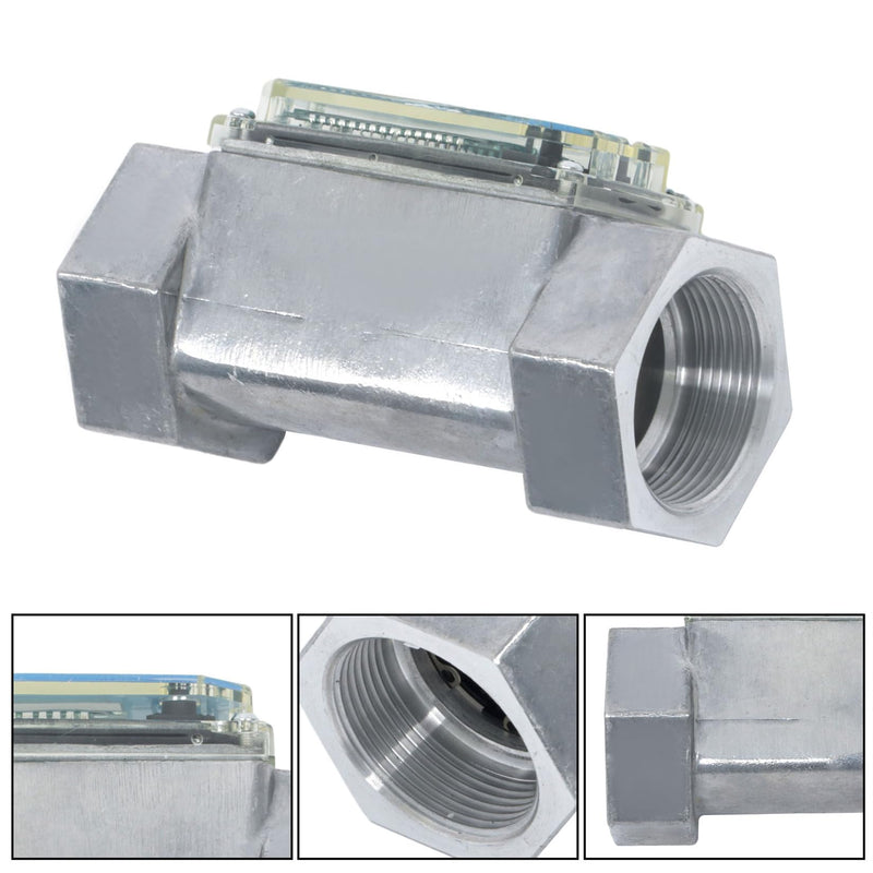 [Australia - AusPower] - findmall 1.5 Inch Turbine Flow Meter, 10.5-74Gpm Blue Fit for Diesel, Gasoline, Kerosene, Methanol, Water 