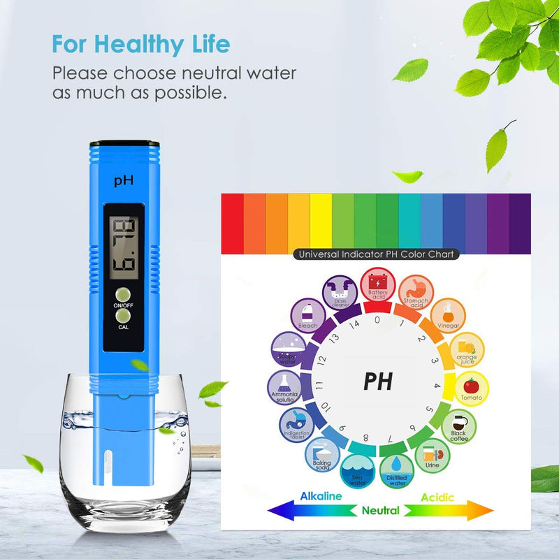 [Australia - AusPower] - PH Meter, 0.01 High Accuracy PH Pen PH Tester for Water Hydroponics Digital, Digital PH Meter Pocket Size with 0-14 PH Measurement Range, PH Tester for Water, Aquaculture, Lab and Pool 