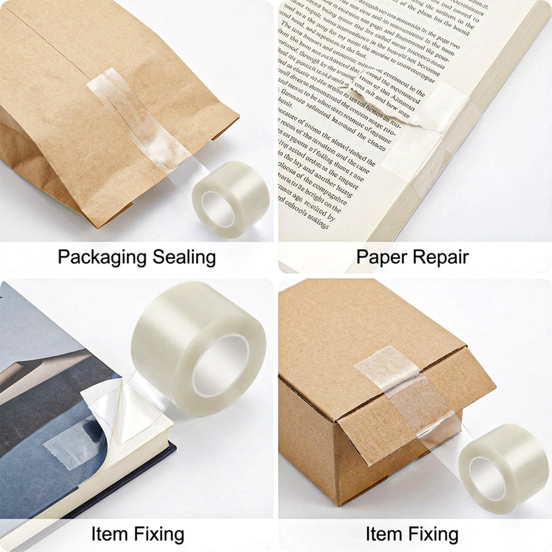 Archival Safe Book Repair Tape, Safe Acid-Free Bookbinding for Broken Pages Strong Adhesive Clear Tape Waterproof Books Binding Tapes for Libraries Old Books Broken Pages(1.77 Inch x 16.4 Feet)