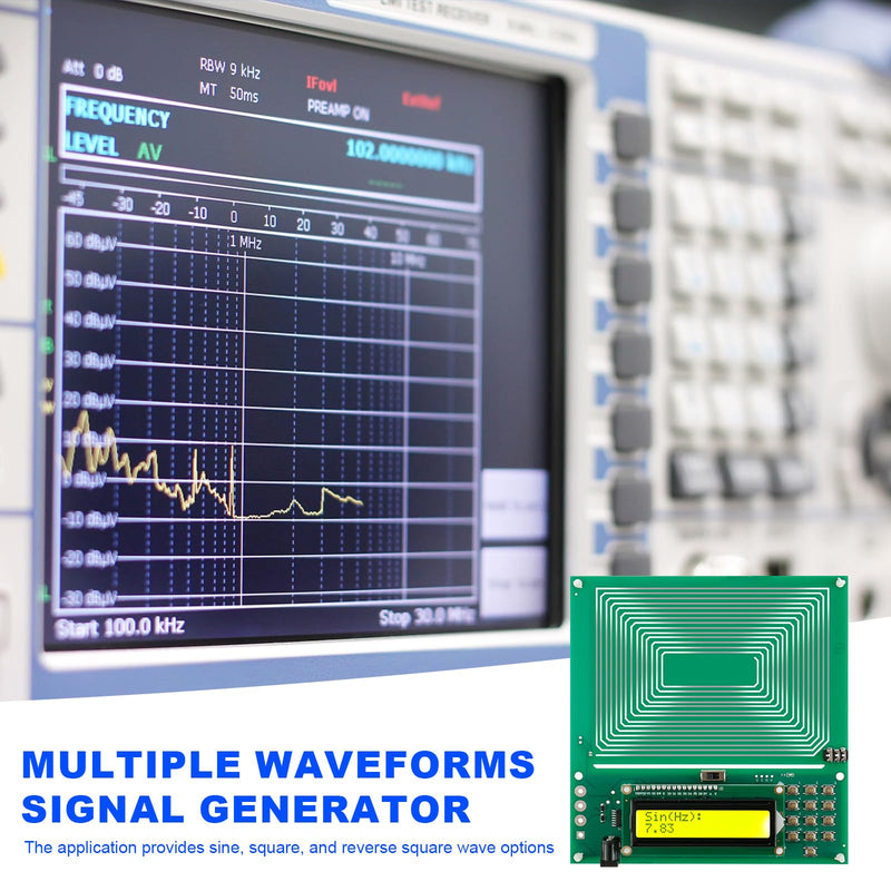 [Australia - AusPower] - 0.01Hz~300000Hz Schumann Generator 7.83Hz Adjustable Schumann Sine Square Wave Resonance Generator, Ultra Low Frequency Pulse Generatorfor Improving Sleep and Heathly 