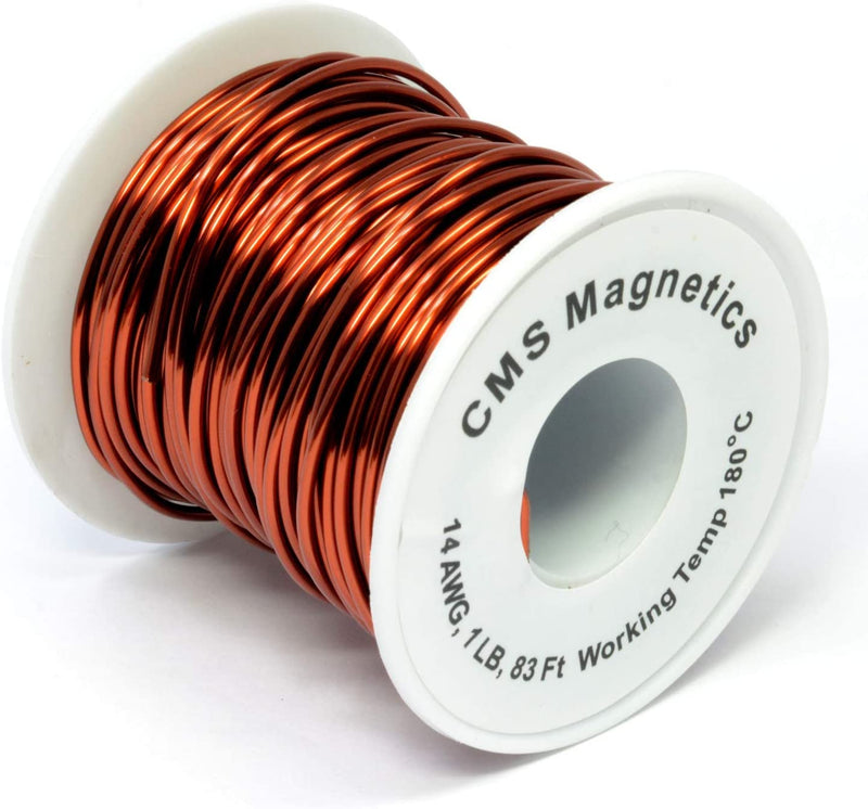 [Australia - AusPower] - TEMCo 14 AWG Copper Magnet Wire - 1 lb 79 ft 200°C Magnetic Coil Winding 