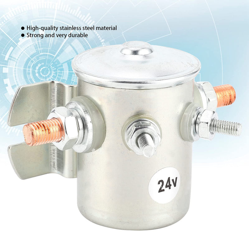 [Australia - AusPower] - Fafeicy 24VDC/200A Magnet, Normally Open Hydraulic Motor Starter Relay, Stainless Steel Car Replacement Starter Magnets, with Waterproof Protection Function 