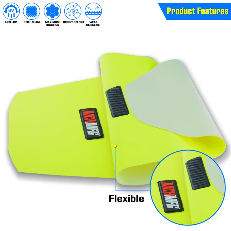 [Australia - AusPower] - Ribbed Seat Cover for SX DRZ XCF RMZ KXF YZF 125 250 300 450 Motorcycle Dirt Bike (Fluorescent-Yellow) Yellow 